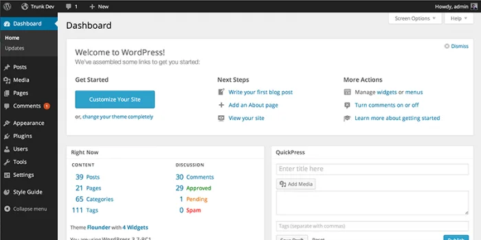 WordPress3.8 RC1 发布，3.8 正式版在12月12日发布