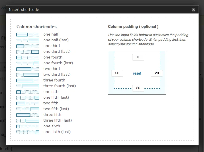 WordPress 页面分栏插件 Column Shortcodes
