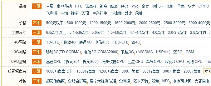 WordPress 根据多种条件筛选查询内容-类似于中关村手机查询