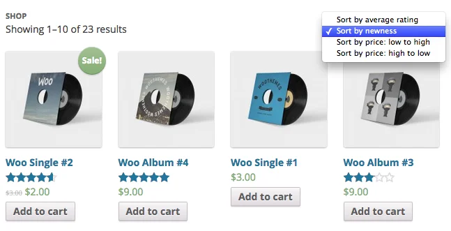 移除WooCommerce默认排序方式选项