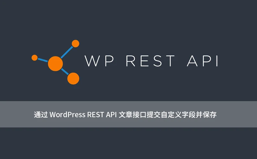 WordPress Rest API 上传自定义字段