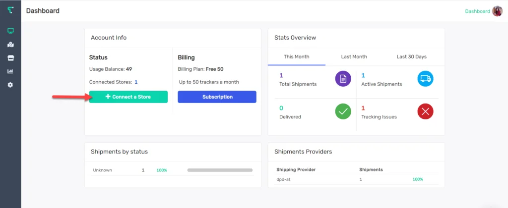 Connect Store Button