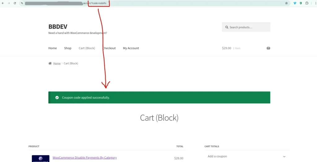 WooCommerce URL Coupon Parameter