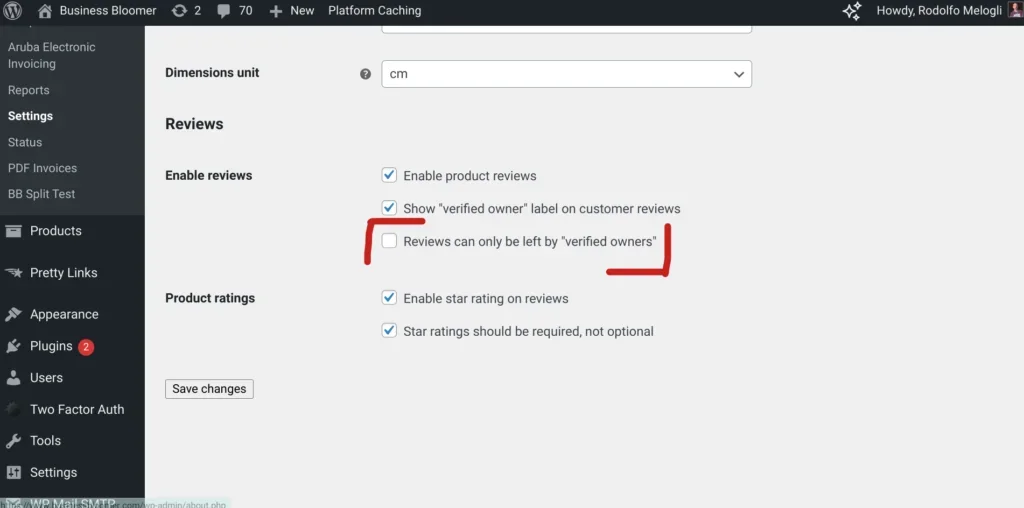 WooCommerce Review Settings