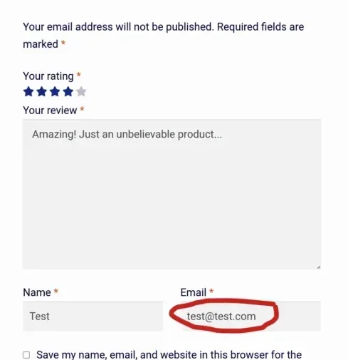 WooCommerce Guest Review Form