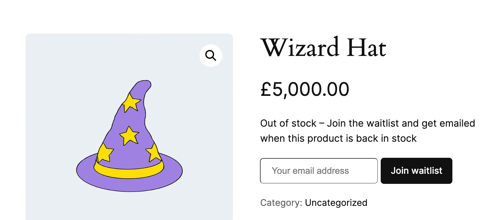 Customized availability text for out-of-stock products