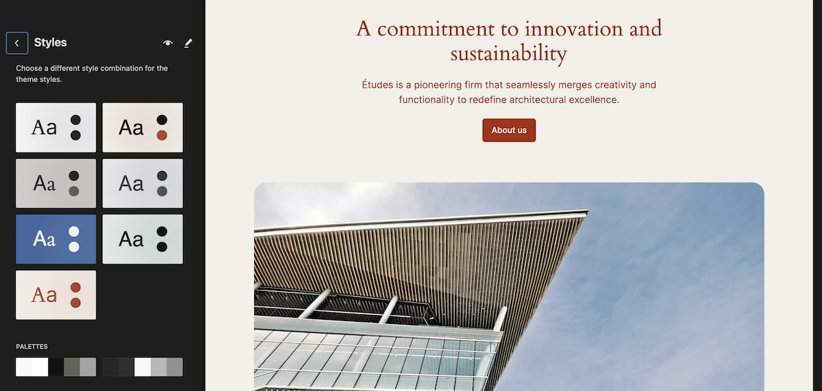 Style variations in the FSE interface