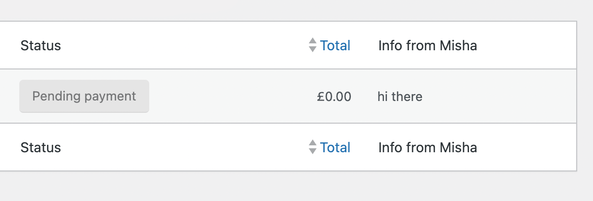WooCommerce orders HPOS table columns