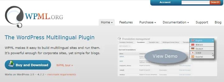WPML translation plugin