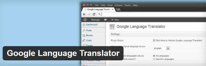 Google Language Translator plugin