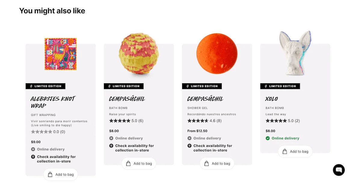 Lush Website Example